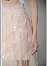 Load image into Gallery viewer, Style Pink Tulle Sequins A Line Skirts