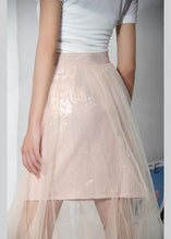 Load image into Gallery viewer, Style Pink Tulle Sequins A Line Skirts