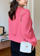 Load image into Gallery viewer, Style Plus Size Pink V Neck Button Patchwork Cotton Coat Fall