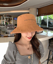 Load image into Gallery viewer, Stylish Black Letter Embroideried Denim fabric Bucket Hat