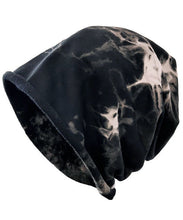 Load image into Gallery viewer, Stylish Black Tie Dye Print Cotton Bonnie Hat