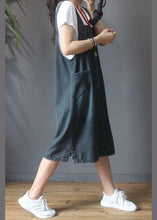 Load image into Gallery viewer, Stylish Blue Pocket scarpenter Denim Summer Dresses