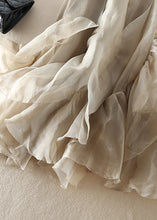 Load image into Gallery viewer, Stylish Champagne Patchwork wrinkled Chiffon Skirt Spring