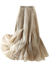 Load image into Gallery viewer, Stylish Champagne Patchwork wrinkled Chiffon Skirt Spring