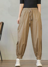 Load image into Gallery viewer, Stylish Khaki Oversized Patchwork Cotton Harem Pants Spring