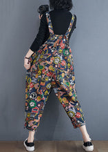 Load image into Gallery viewer, Unique Blue Print Pockets Patchwork Cotton Overalls Jumpsuit Spring