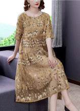 Load image into Gallery viewer, Unique Light Yellow Embroideried Tulle Holiday Dress Summer