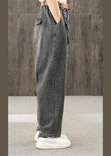Load image into Gallery viewer, Washed denim black autumn casual trousers loose harem pants