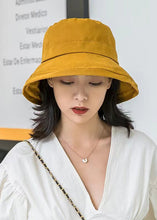 Load image into Gallery viewer, 2022 Cute Yellow Cotton Flat Top Bucket Hat