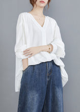 Load image into Gallery viewer, White Cotton UPF 50+ Shirt Oversized Button Summer