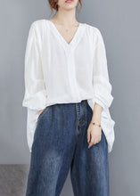 Load image into Gallery viewer, White Cotton UPF 50+ Shirt Oversized Button Summer