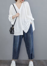 Load image into Gallery viewer, White Cotton UPF 50+ Shirt Oversized Button Summer