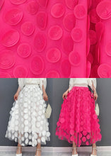 Load image into Gallery viewer, White Dot Patchwork High Waist Tulle Maxi Skirts