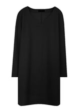 Load image into Gallery viewer, Women Apricot V Neck Oversized Thick Warm Fleece Mid Dress Fall