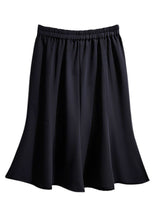 Load image into Gallery viewer, Women Black Wrinkled Elastic Waist Patchwork Cotton Fishtail Skirt Summer