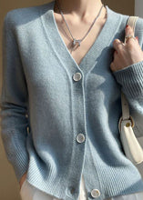 Load image into Gallery viewer, Women Camel V Neck Patchwork Wool Cardigans Coat Spring