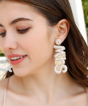 Load image into Gallery viewer, Women Champagne Rice Ball Graphic Sequins Graphic Drop Earrings