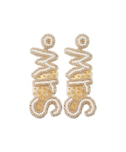 Load image into Gallery viewer, Women Champagne Rice Ball Graphic Sequins Graphic Drop Earrings