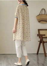 Load image into Gallery viewer, Women Khaki Oversized Print Linen Shirt Dress Summer