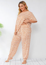 Load image into Gallery viewer, Women Leopard T Shirt Tops And Pants Chiffon Two Piece Set Pajamas Summer