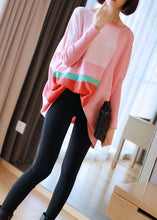 Load image into Gallery viewer, Women Pink Oversized Print Knit Tops Spring