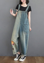 Load image into Gallery viewer, Women Washing Blue Patchwork Cozy Denim Long Jumpsuit