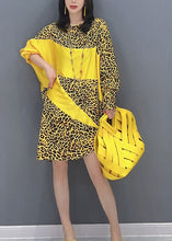 Load image into Gallery viewer, Yellow Leopard Patchwork Long Dresses Long Sleeve